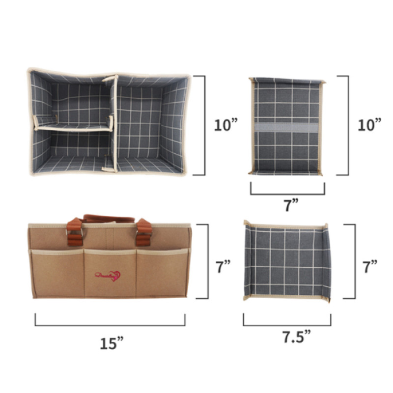 Light Brown Diaper Caddy Organizer Nursery use Foldable Lightweight Large Portable Baby Shower Gift Basket Travel Tote Car